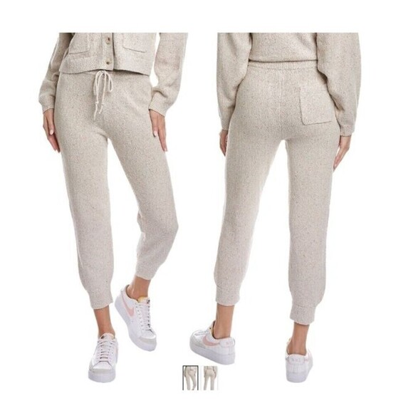 JoosTricot Speckled Linen & Cotton Blend Jogger Pant Medium - Picture 4 of 14